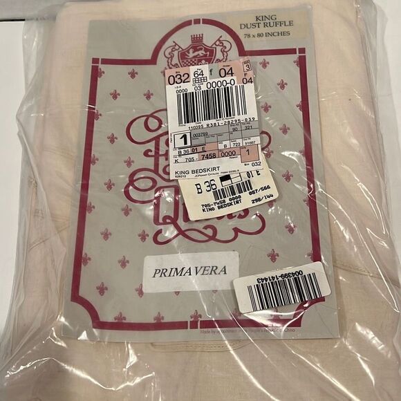 Vintage Estate Quilts King Dust Ruffle NWT Embroidered - Picture 1 of 4